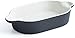 YRHH Mini Verstärkte Keramik Rechteckige Farbige Kleine Ofen-zu-Tisch-Auflaufform Ideal Für Lasagne, Pasteten, Auflauf, Tapas Und Mehr, Grau, 22 cm X 12,3 cm X 4,3 cm