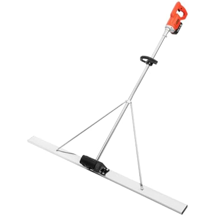 Concrete Vibratory Screed, 21V Concrete Vibrating Tool Battery, Cordless Concrete Wet Screed, Power Trowel Vibratory Concrete, Surface Power Trowel w/ 59 Screed Blade Ruler for Road Constructions