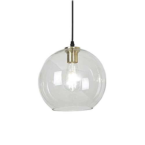 Lámpara de araña E27 interior cristal colgante techo salón nórdico 30 cm 2
