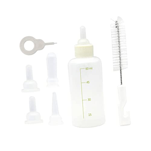 Sosoport 2 Sets Pet Feeding Bottle Small Milk Bottle for Puppies Kittens Livestock