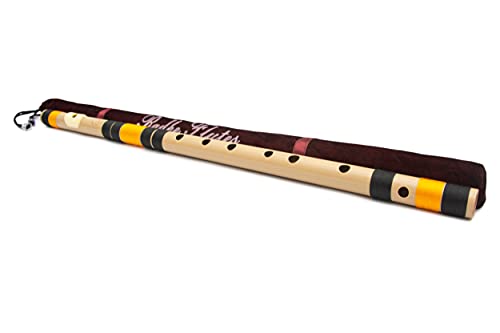 Image of Radhe Flutes | PVC Fiber G Sharp Bansuri | Base Octave | Right Handed | Durable, Crack-Resistant & Weatherproof Flute | Includes Soft Velvet Cover for Safe Storage