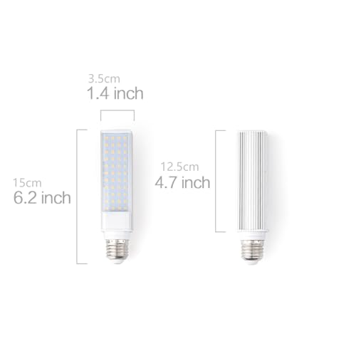 LED Plant Grow Bulbs for Grow Light for Indoor Plants, Sun Light, 44 LEDs of 17W (50W Fluorescent Bulbs Equivalent), 2 Pack (Work on AC110V-220V only)