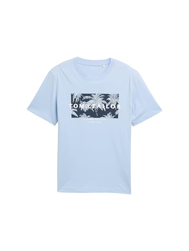 TOM TAILOR Herren 1046750 T-Shirt, 21068 - Light Powder Blue, XL EU – Ansicht 5