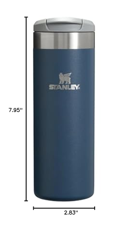 Image of Stanley AeroLight Transit Bottle 16 oz | Locking Drink Through Lid | Leak Resistant Water Bottle or Coffee Travel Mug | Lightweight Insulated Stainless Steel | BPA-Free | Navy