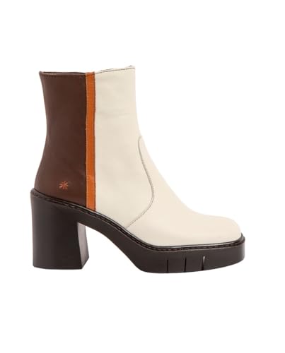 Art Para Mujer. 1197411X6003_0MU Botines De Piel 1974 Berna Blanco (38), 8 A 10Cm, Cremallera, Casual