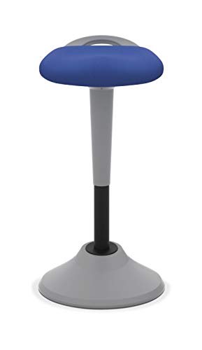 Image of basyx by HON Perch Stool, Sit to Stand Backless Stool for Office Desk, Blue (HVLPERCH)