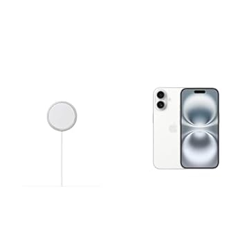 Apple iPhone 16 (128 GB) – Branco e Apple Carregador MagSafe (1m)