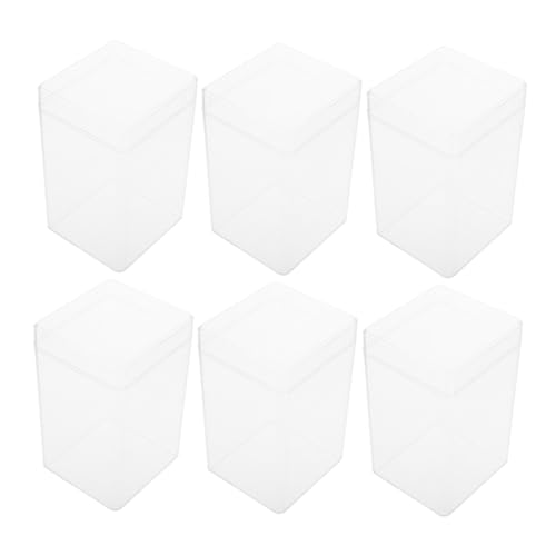 KOMBIUDA 6pcs Acrylic Display Boxes Home Storage Box for Blind Boxes Organizer Case for Collectors