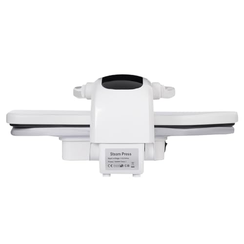 Intelligent Steam Press,1600W Digital Steam Press with Multiple Fabric Settings Spray Bottle & Pressing Cushion Steam Iron Press with Touch Screen for Ironing Clothes, Sheets & Fabrics