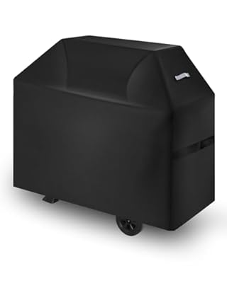 VEVOR Grill Cover, 58 inch BBQ Covers for Outdoor Grills, Waterproof, Fade Resistant, Weather Resistant Heavy Duty 600D Polyester, Easy On/Off, with Hook-and-Loop Straps, Black