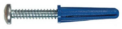 Plastic Anchors With Screws, 8-10 x 7/8-In., 6-Pk.