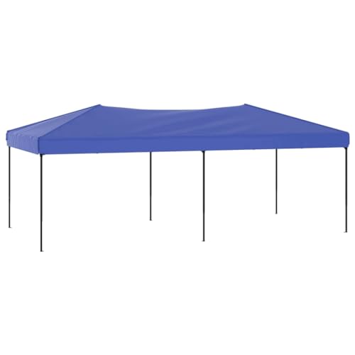 vidaXL Carpa para Fiestas Plegable, Cenador para Bodas Camping, Toldo Exterior Resistente al Agua, Carpa para Jardín Terraza, Azul 3x6 m