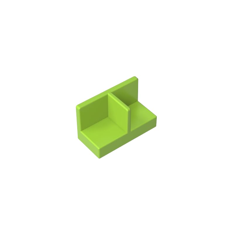 Porte 1X2X1 Panneau de Mur d‘Angle 50 Pièces GDS-2027 Compatible avec Lego Jouets en Vrac Classiques MOC Couleur:Verde Lime 119