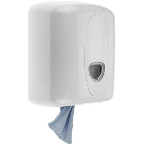 White Wall Mounted Centerfeed Dispenser for Blue Roll Cover