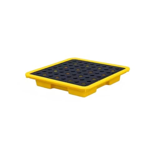 Generisch Modulare Auffangwannen – Auslaufsichere gelbe Sicherheitslösungen für den Umgang mit Gefahrstoffen und den Umweltschutz, 33,5 x 33,5 x 5,5 cm, langlebig und zuverlässig
