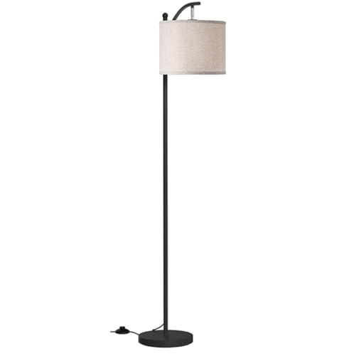 AMULONG Retro Lámpara de Pie Lámparas De Pie Modernas De Metal con Pantalla De Tela para Sala De Estar, Dormitorio, Oficina Lámpara de Pie para Salón