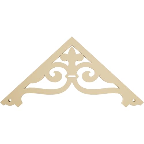 Ekena Millwork GPP036X017X100FIN Finley Architectural Grade PVC Gable Pediments, 36"W x 16 1/2"H x 1"P (11/12) Pitch