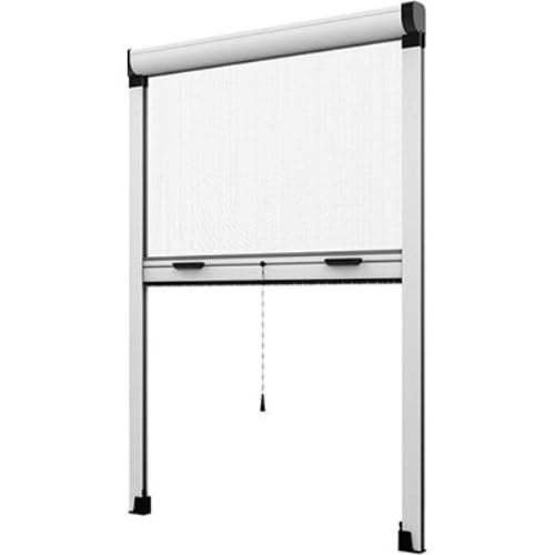 ZANZARIERA A RULLO FINESTRA VERTICALE 100X170CM, COLORE BIANCO