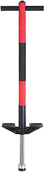 Pogo Jumper Pogo Stick Interactive Pogo is suitable for boys and girls over 5 years old stick, 25-65kg rubber grip mat Color Red