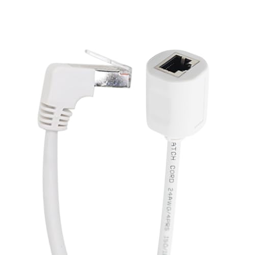 Cable de extensión Ethernet CAT6, RJ45 90 grados, 3 m blanco miniatura 1
