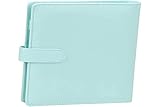 NO \"N/A\" Archivador de documentos A5 con 6 anillas Archivador de papel recargable Archivador de anillas con tapa de piel suave, con bolsillos para diario de viaje hecho a mano, azul