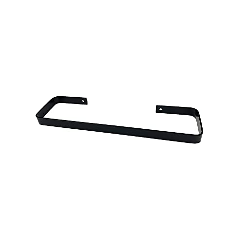 Porte-serviettes en métal noir de 40 cm : support mural pour WC et douche