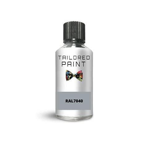 RAL7040 Window Grey 2K Direct Gloss Touch Up Paint with Brush for Wood Metal Plastic PVC Interior and Exterior