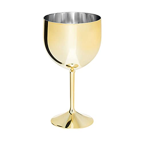 Taça de Gin Acrílico Metalizada Ouro - 500mL