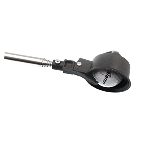 Garneck 8-Section Telescopic Golf Ball Retriever Stainless Steel Shaft Abs Grip Auto Locking 2m Extendable Easy to Use for Balls