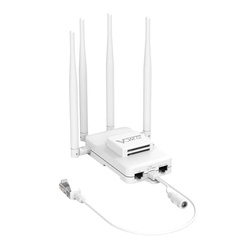 Vonets 1800Mbps WiFi to Ethernet Adapter 5.8GHz Wireless Bridge, 2-Port Gigabit PoE Compatible, WiFi Bridge for 4K Streaming/Gaming/Smart TV, Home/Enterprise Multi-Mode Use
