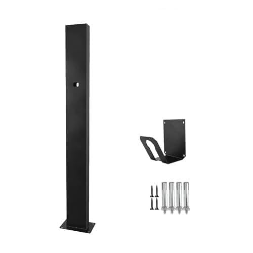 Borne de recharge pour véhicule électrique au design noir épuré et support mural haute résistance