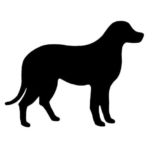Labrador Retriever Dog 2 Inch 3 pcs Black Fused Glass Decals