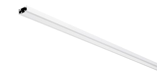 SLV 1Phasen Aufbauschiene | Hochvolt-Stromschiene Aufbau-Schiene Schiene zur Montage an Wand oder Decke Stromschienen-System Anschluss für 1P Schienen-Strahler | 2m weiß