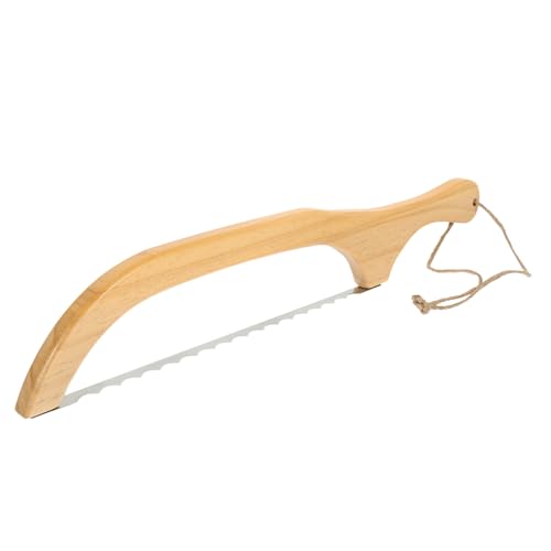 Garneck Bread Slicer Knife Serrated Blade Wooden Handle Stainless Steel for Sourdough Homemade Bread