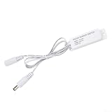 Interruttore con sensore di movimento a microonde da 5,8 GHz, strisce LED con rilevatore di presenza umana CC 5-24 V, regolatore di luce auto/off, carico 60 W, portata 3-6 m (bianco)