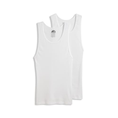 Jockey Men's Undershirt Made in America 100% Cotton Tank - 2 Pack