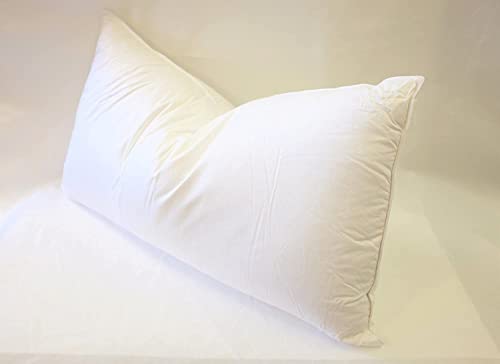 Dream Solutions Usa 50/50 White Goose Down/White Goose Feather Down Pillow - Medium Support Pillow, Best Pillow For Back & Side Sleeper - 100% Cotton Shell (Queen Size 1 Pack) #TOP21