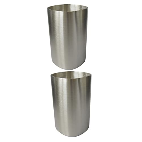 Alipis Tazasimplede2UdsparahombresTazadeaceroinoxidableparaestudiantesymujeresDienteparacepillodeaguadeaceroColorplateadoymetálico Cover