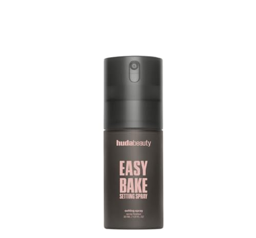 Huda Beauty Easy Bake Setting Spray - Spray fissante per il trucco, finitura naturale e lunga durata, 30 ml