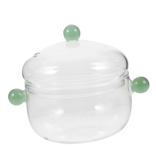 FUNNETOYU Pentola Vetro Alta Borosilicato con Manici Casseruola Trasparente per