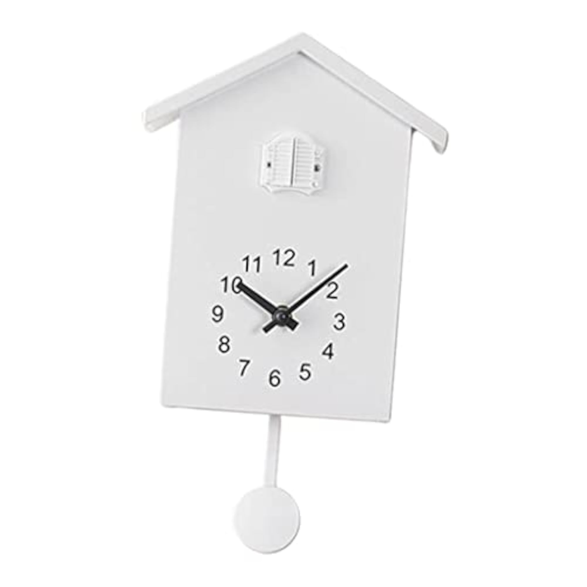 Silent 2-arm Sweeping Wall Clock, White