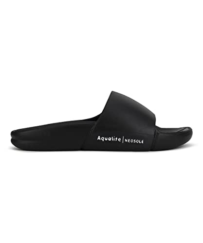 Image of Aqualite Men's Slides Slippers | Slip-On Flat Base Flipflop for Men | Anti-Skid Sole, Lightweight & All-Day Comfort | Casual Home & Outdoor Sandal for Men