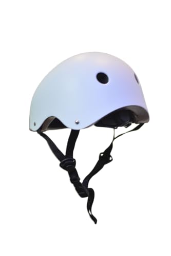 RiuScooter Casco Patinete Electricos, Bicicletas, Deporte Ajustable para Jóvenes y Adultos, Patinaje en Línea y Ciclismo, M, Blanco