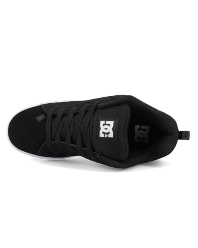 DC DC Women's Court Graffik Casual Skate Shoe,Black/White Stencil,8