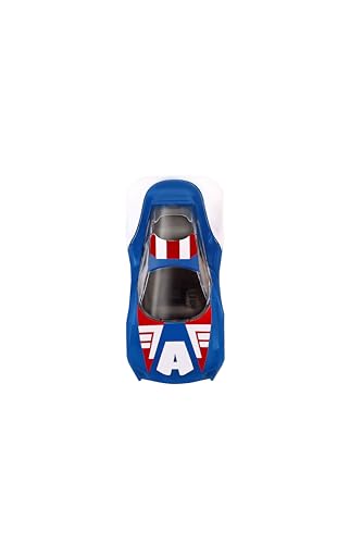 Image of Marvel Go Collection | Knight Speed | Captain America | 1:64 Diecast Toy Car | Ages 3 and Up | Collect Them All, Blue