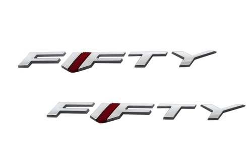 Image of 2pcs 2017-2018 Fifty Letter Emblems Car Badge Nameplate 84336885 (Silver)
