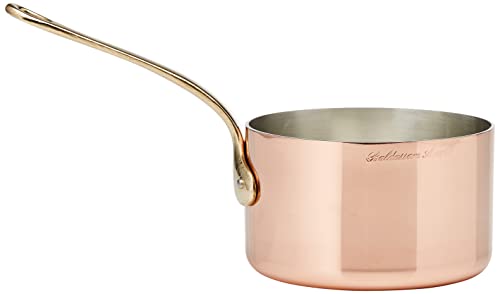 Pentole Agnelli ALCU105F14 Casseruola Alta di Rame Stagnato con 1 Manico, 14 cm