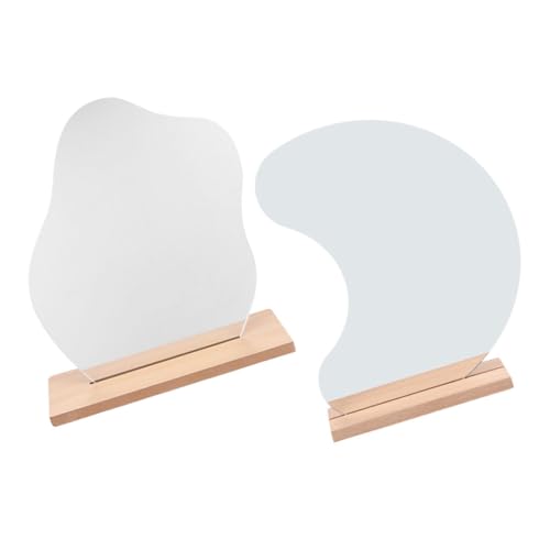 Espejo de maquillaje de mesa sin marco 2 piezas FOMIYES