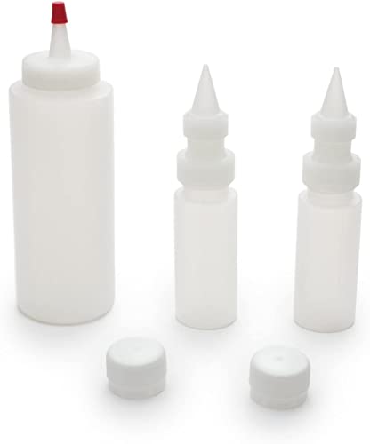 Fox Run Cake Icing Frosting Plastic Squeeze Dispensing Bottles 3-Pack (2-Pack)