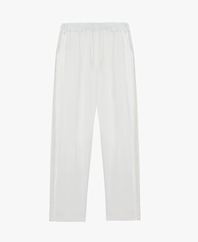 TIAFORD Women's Summer Casual Linen Pants Elastic Waist Relaxed Fit Straight Leg Crop Pants Beach Trousers with Pockets4